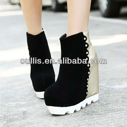China wholesale fashion wedges women boots PQ2612