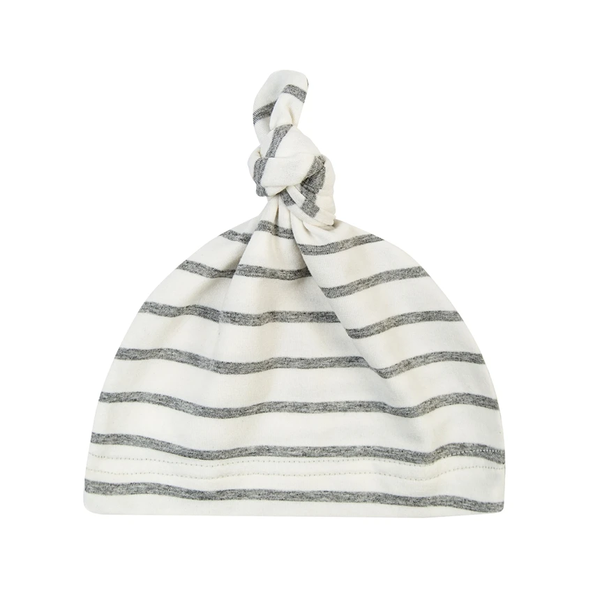 Stripe Baby Beanie hat Comfortable Baby Knot Hat