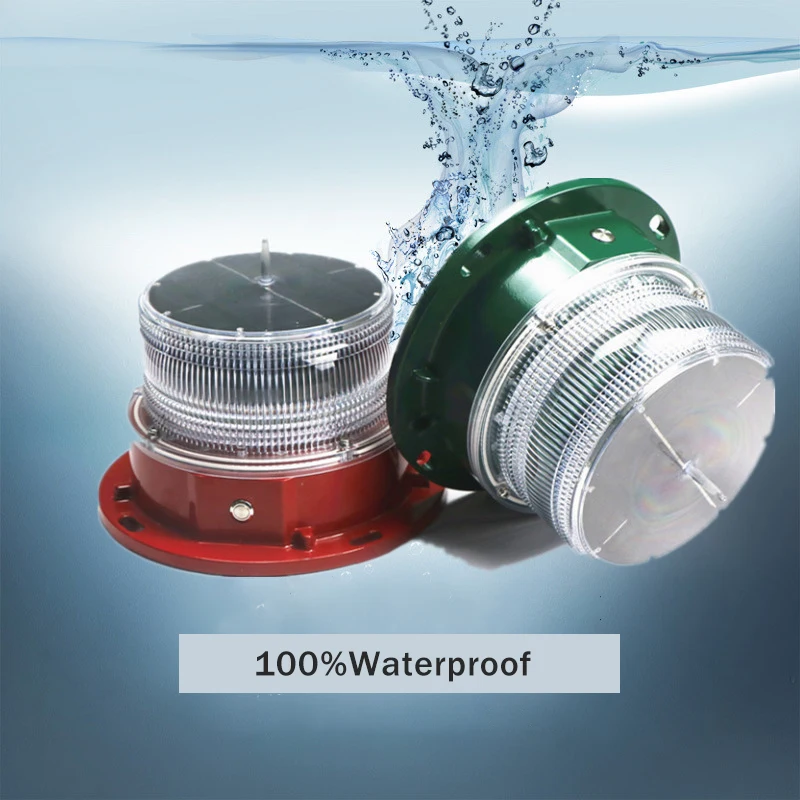 NFS1803 Red Yellow Green White LED Flashing Solar Marine Navigation Lanterns