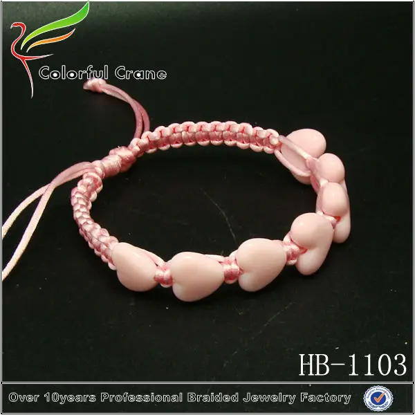 Оптовые поставки Иу 2014 фабрики сразу горячие ювелирные изделия дешевые плетеные сердце браслет