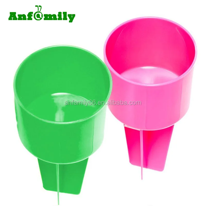 fashion colorful plastic coffee beach spiker cup holder on Sand