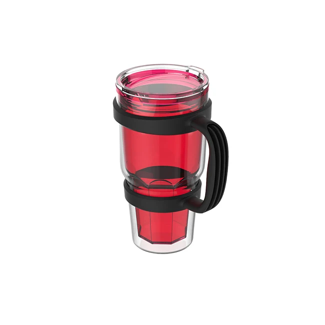 Fashionable custom acrylic cup 24oz tumbler double wall plastic mug designed