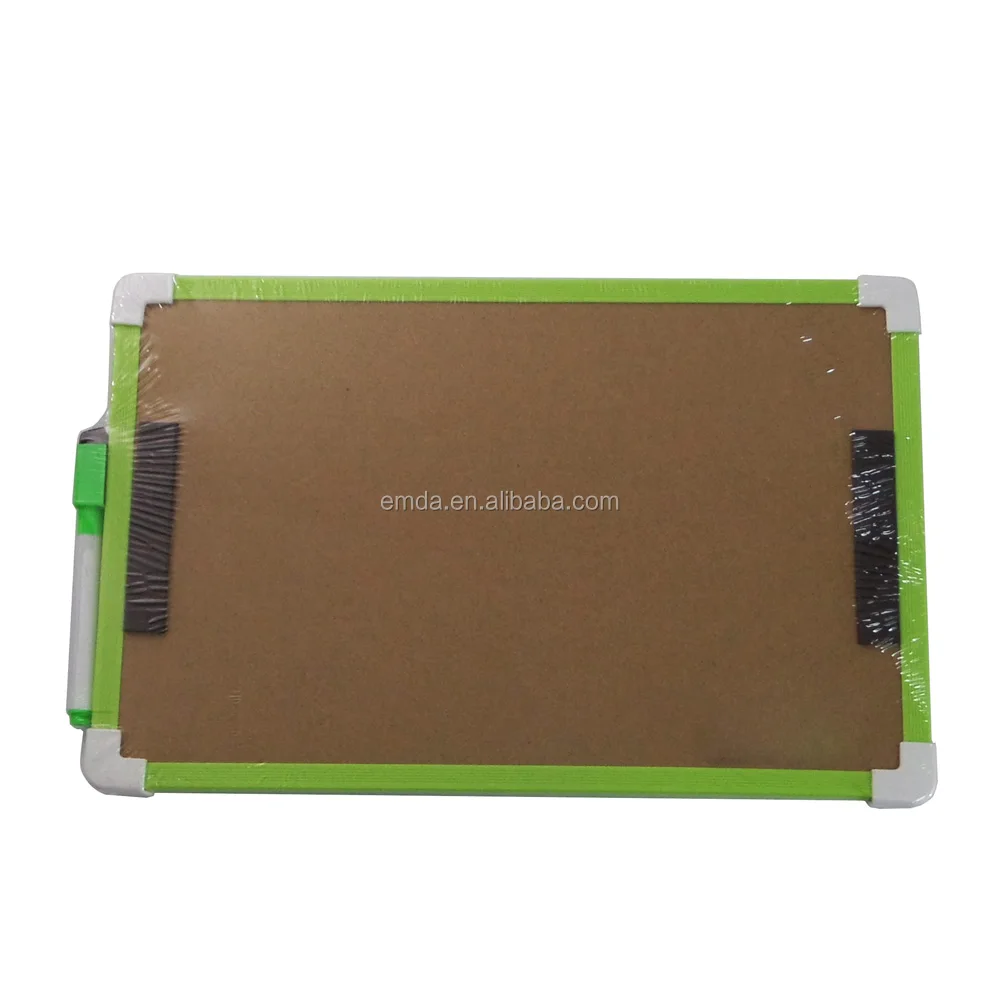 Children magnetic mini size 30X20cm white board with colored plastic frame