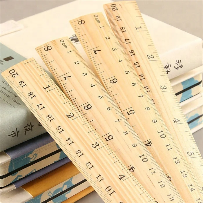 15cm 20cm 30cm Wooden ruler Learning stationery office stationery the gift to the children