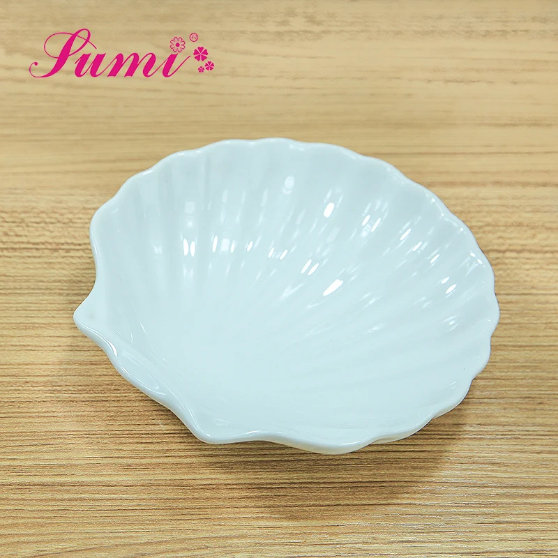 Best selling white shell shape plate dish use for dinnerware