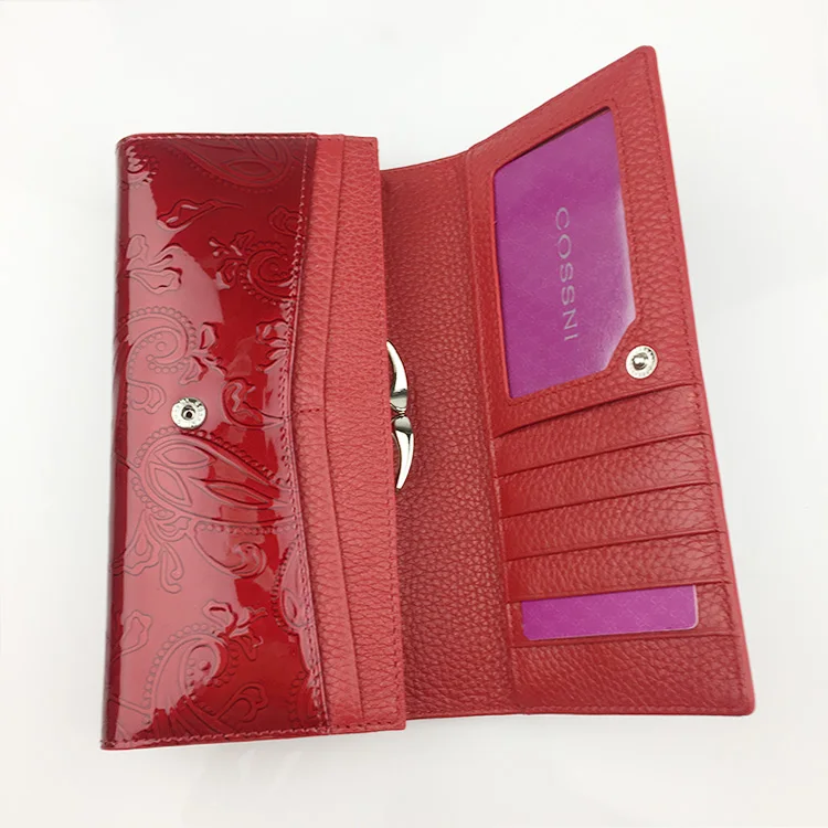 2021 High quality leather phone wallet case ladies clutch purse
