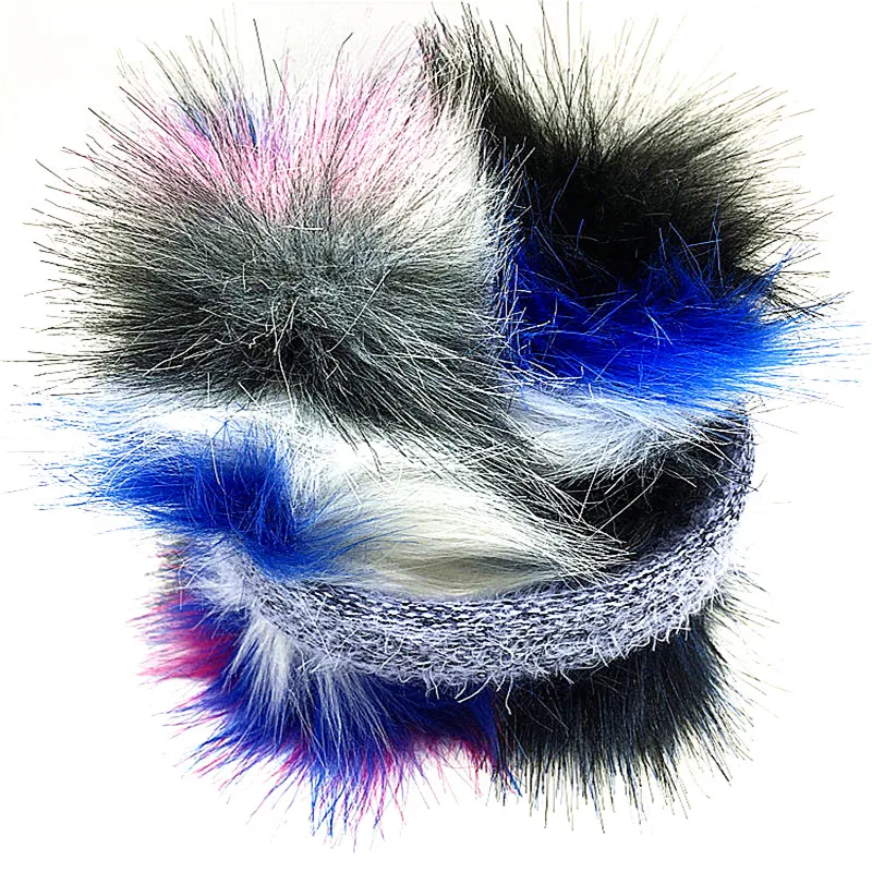
2021Top quality Fur Fox Hair Soft Plush girls Warm bunny winter Earmuffs 