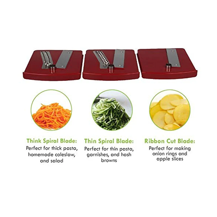Vegetable Spiralizer Triblade Slicers Shredders Spaghetti Pasta Maker