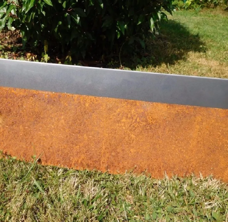 Metal Lawn edge CORTEN steel folded garden edging price