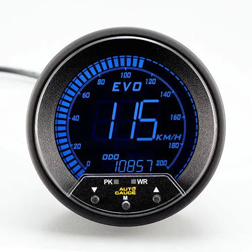 Light Weight Colored 85mm Digital Auto KMH MPH  Speedometer