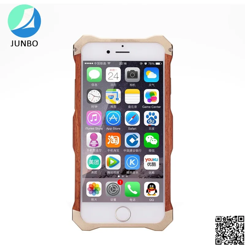 Т просто дерево + алюминий + кожаный чехол для iphone 6/6 s/6 плюс противоударный и водонепроницаемый чехол для телефона