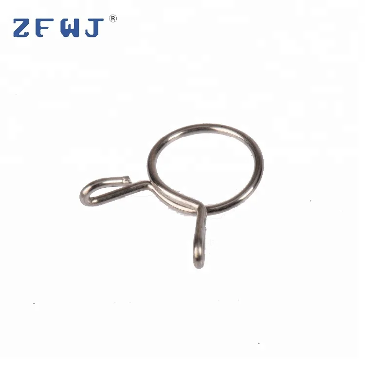 Factory wholesale galvanized small metal double wire spring band hose clamp