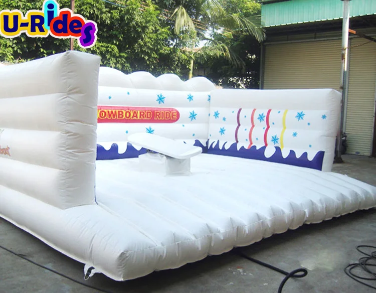 Wholesale Cheap Price Surf Simulator Rides Game Inflatable Mechanical Snowboard Rides With White Mat