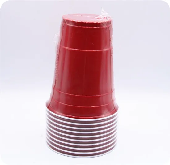 
Disposable Plastic Red Beer Pong Cup for Party 