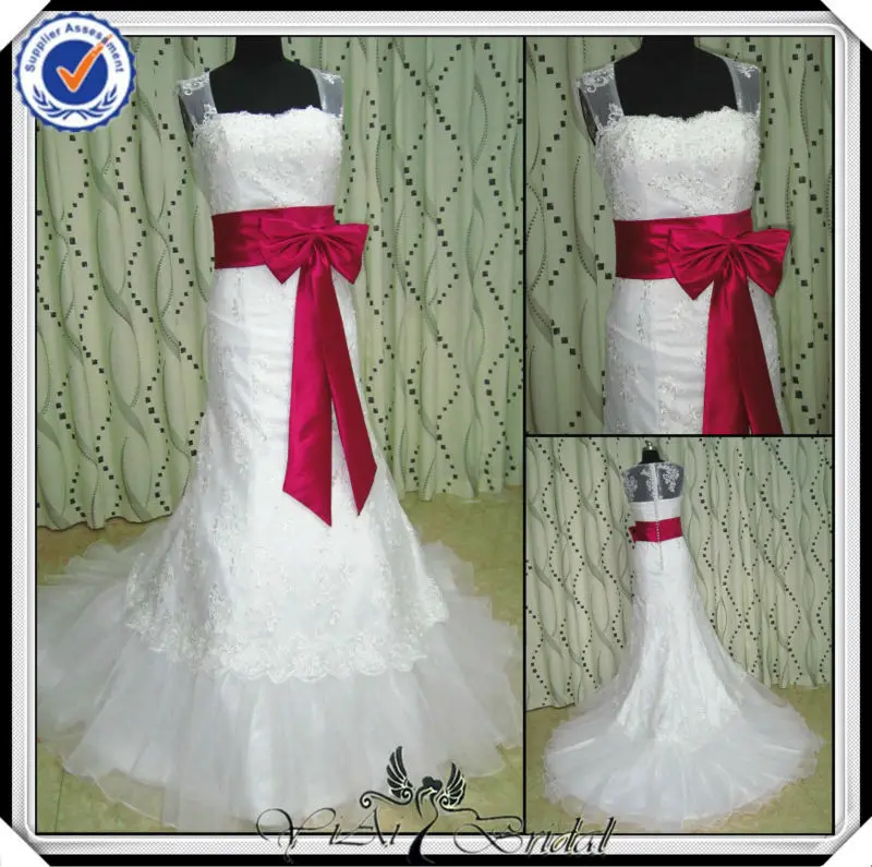 jj2914 baded кружева покрыты назад русалка два тон свадебного платья