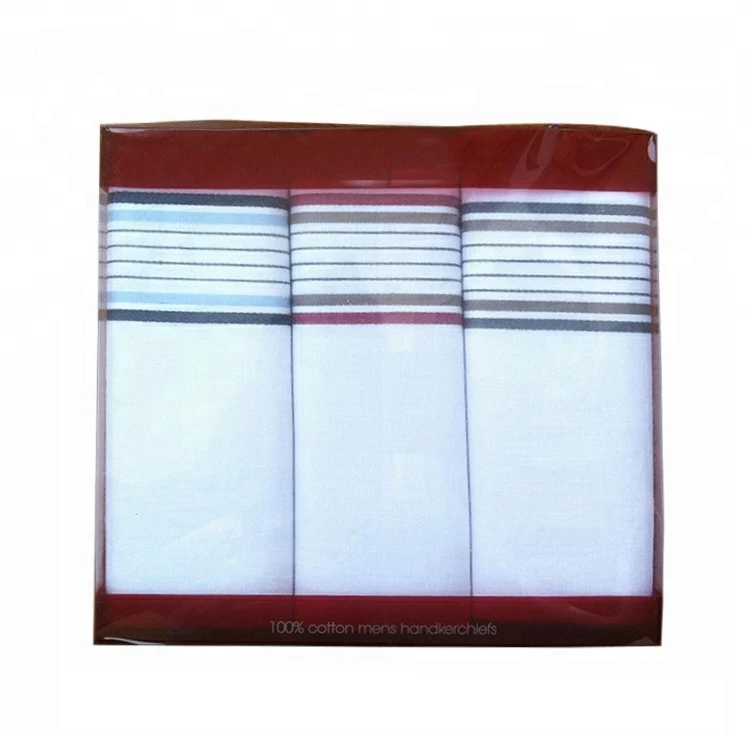 Индивидуальный хлопковый мужской носовой платок в коробке