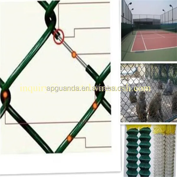 PVC Coated Chain Link Fence Wholesale Used Green Chain Link Fence for sale
