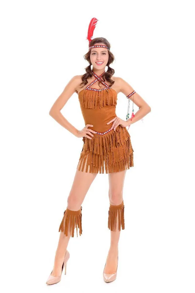 Sexy medieval Indian women costume ,Indian hunter costume