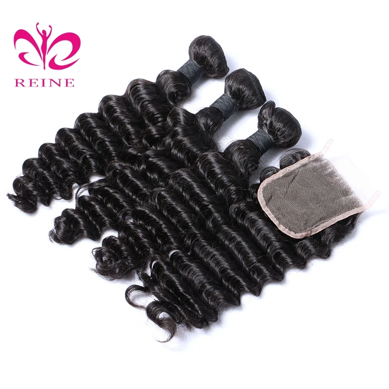 REINE Wholesale virgin Peruvian hair bundles with closure,virgin human hair from very young girl,10a grade hair human hair dubai