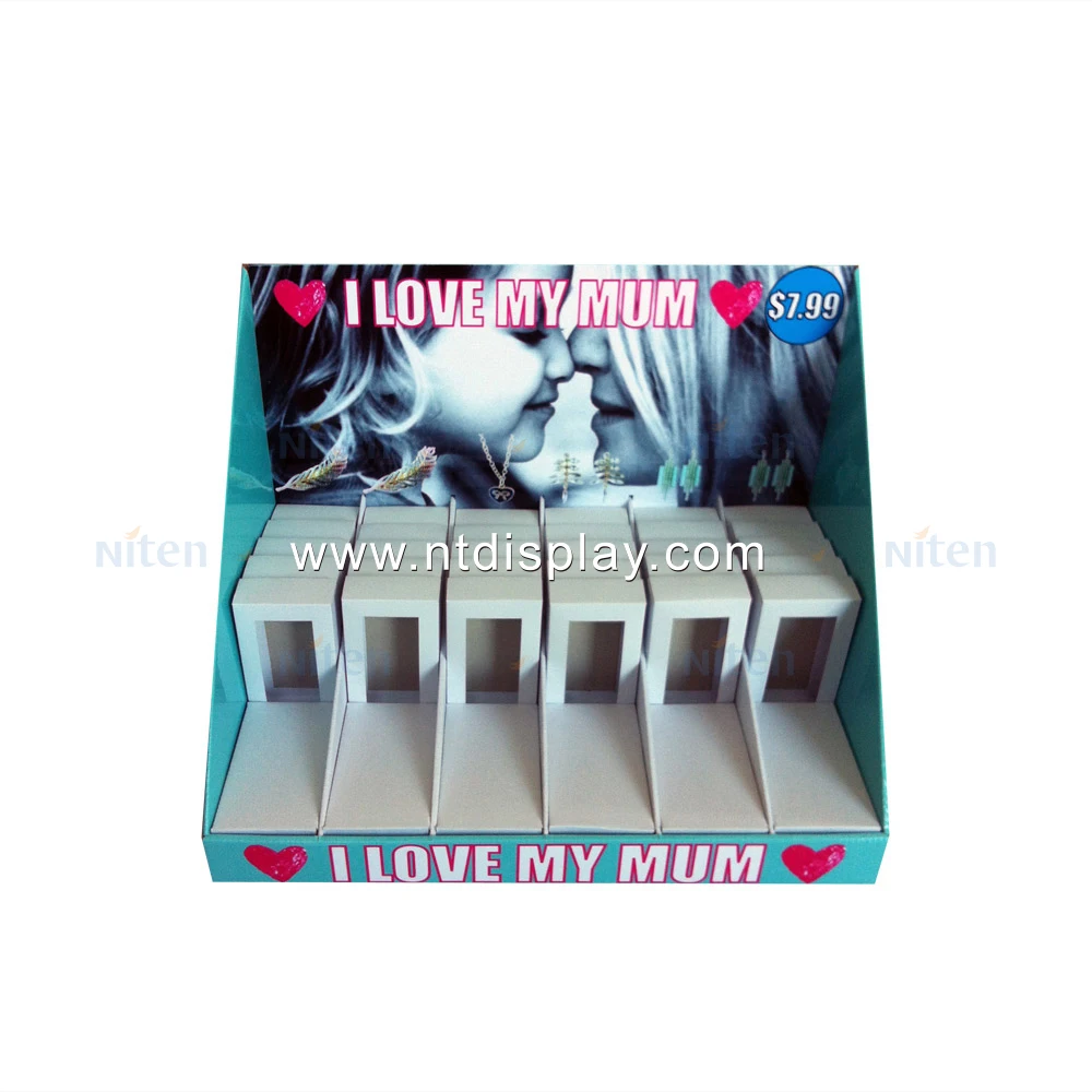 Cardboard material display racks contact lens counter display for optical store