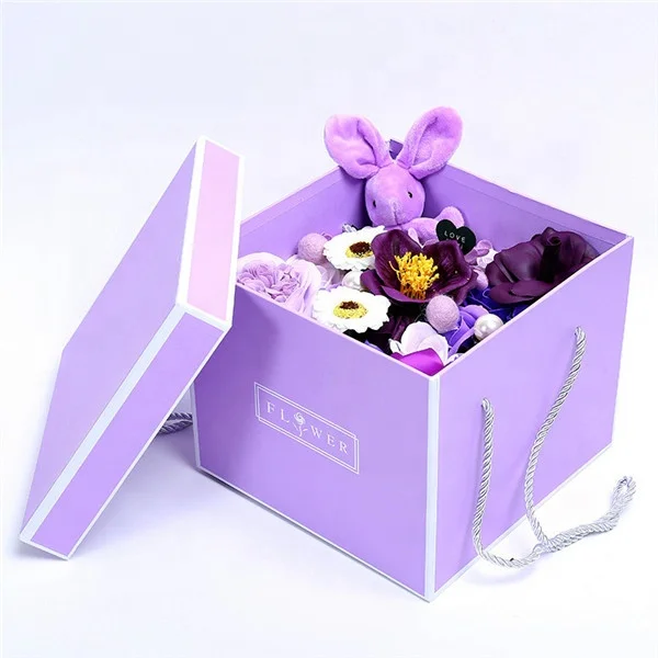 Pretty Pink Wedding Bride Artificial Flower Bouquet For Girls Custom Handmade New Valentine Soap Rose Plastic Flower Bouquet