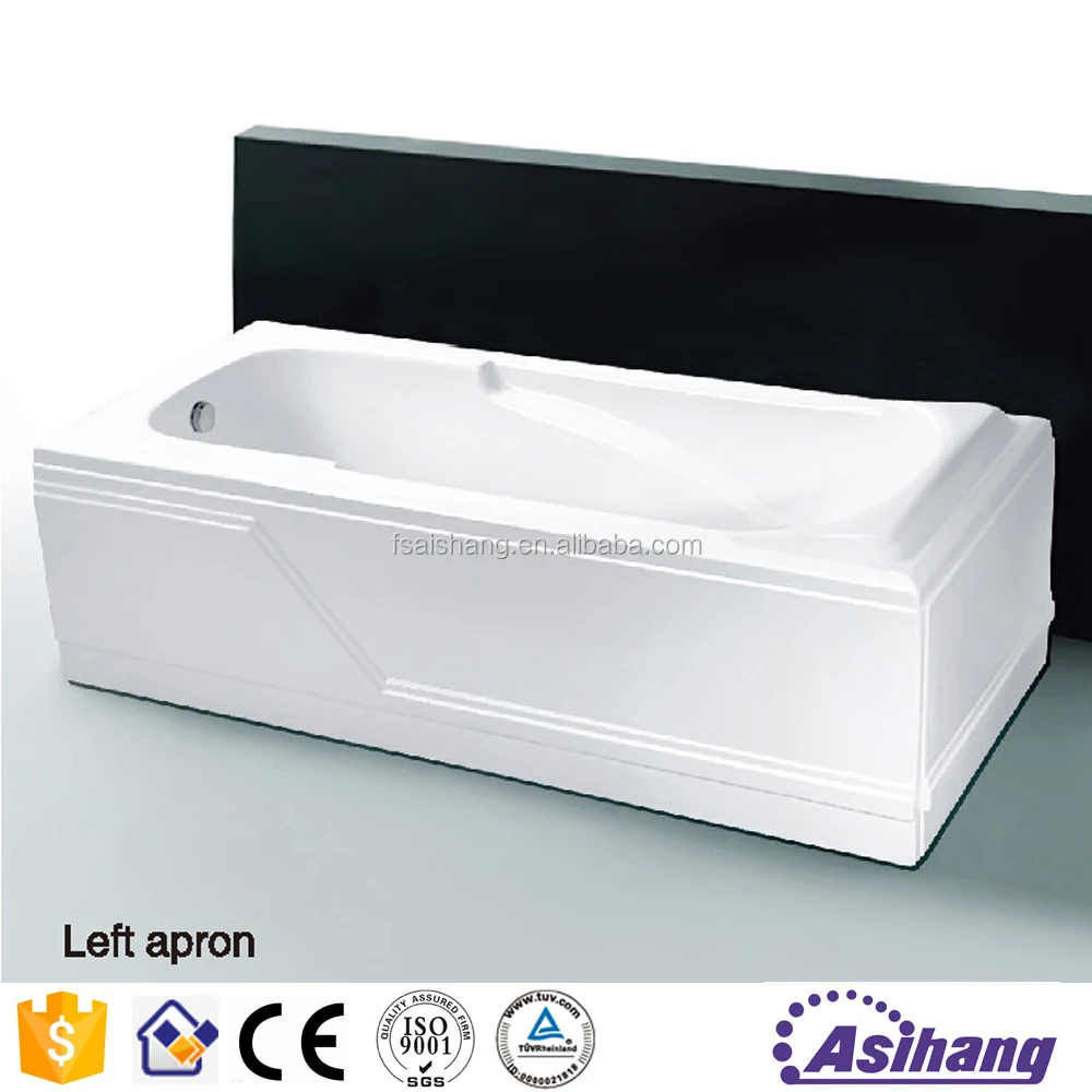 Portable Bath Tub Luxury Indoor Rectangular Hot Tubs Adult Eco-friendly 1 Piece Massage Graphic Design White Modern Hotel Center