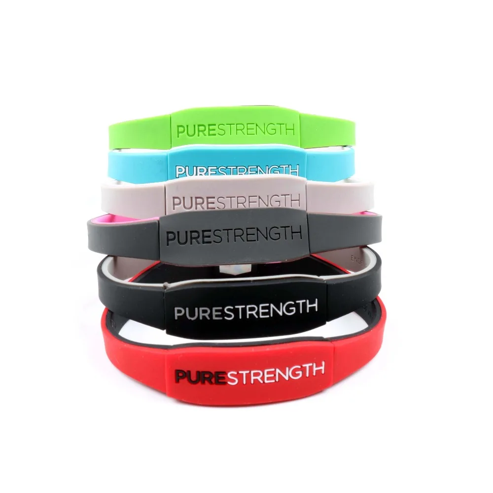 Wholesale Pure strength band Power lifestrength healthy Silicon negative ion bracelet