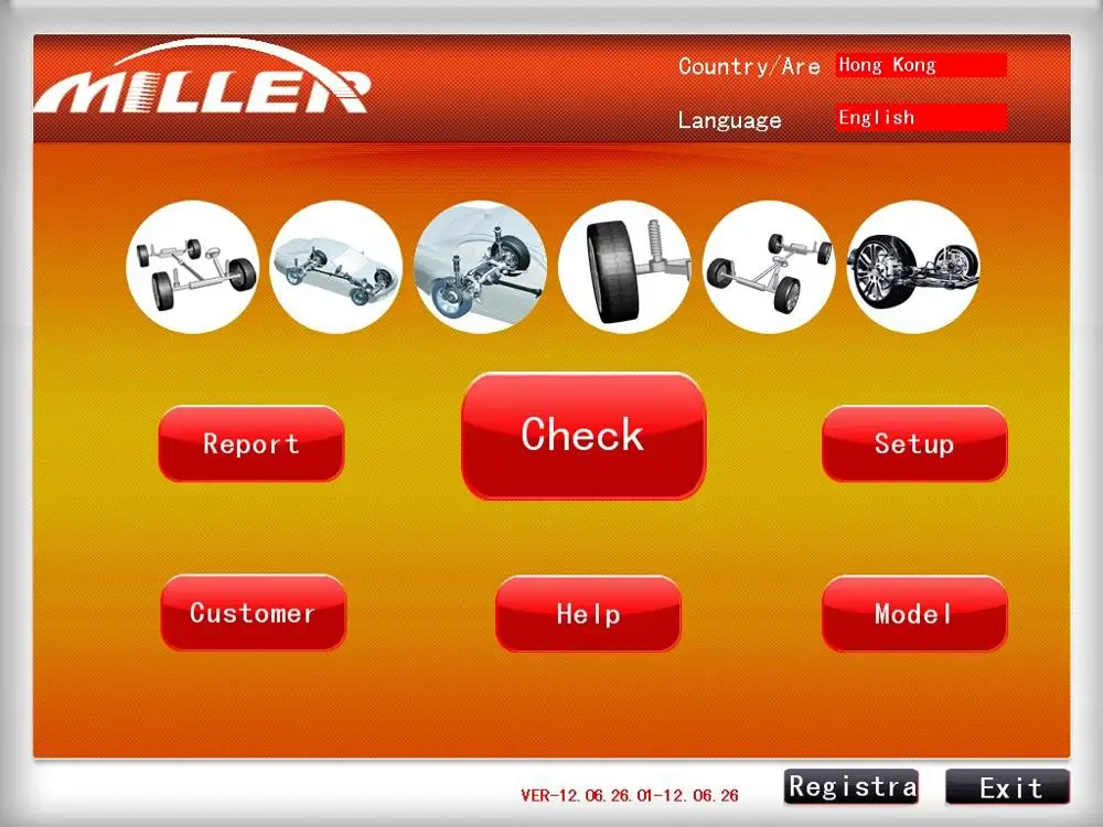 
MILLER provide tire shop big red 3d wheel alignment machine,led flash,5000000 pixel camera(ce certification) 