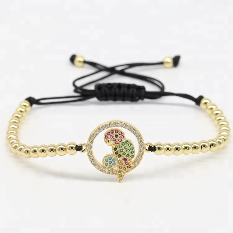 Saudi Gold Jewelry Gifts For Teenage Girls CZ Adjustable Bracelet