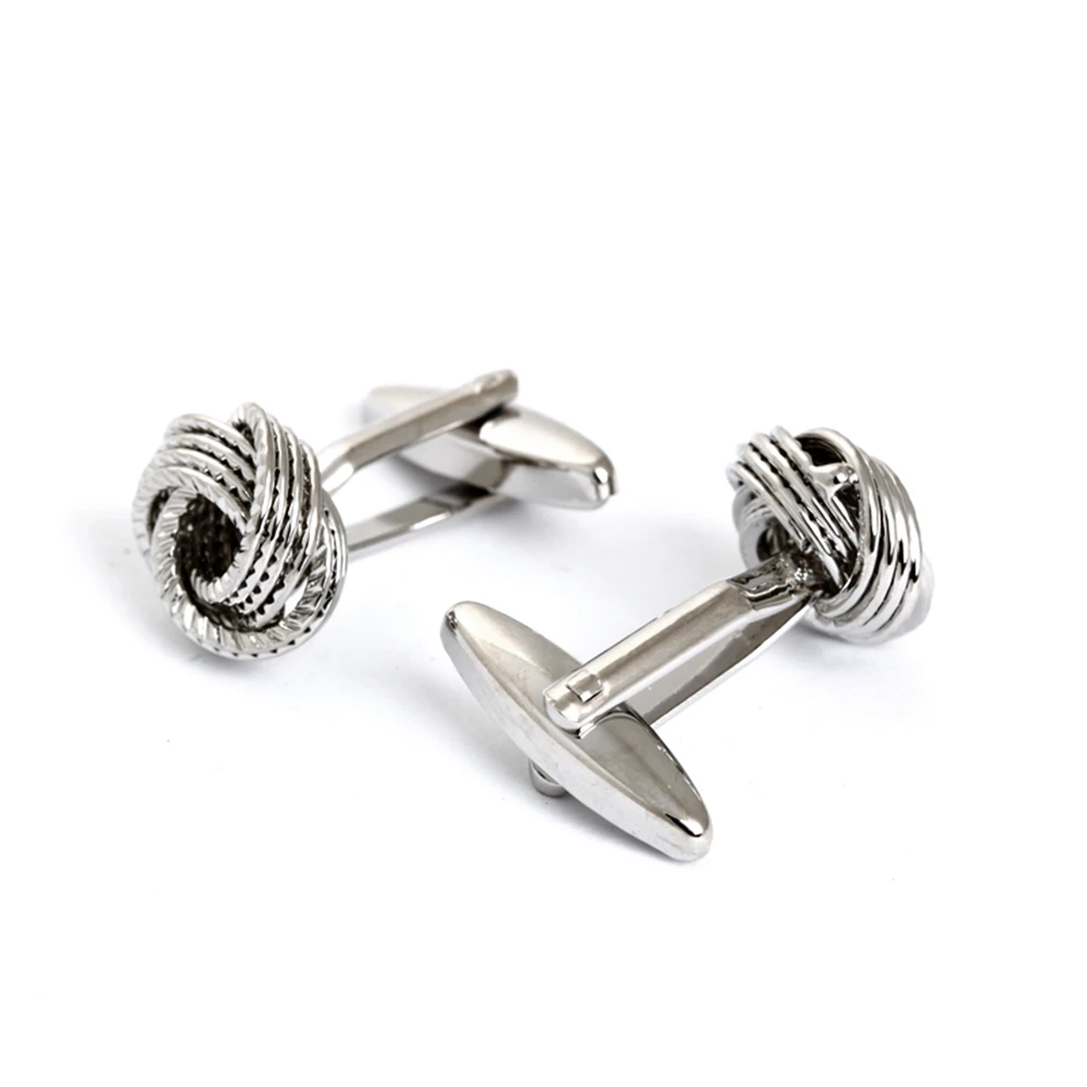 Good Quality Silver Mental Knot Cufflinks for Mens