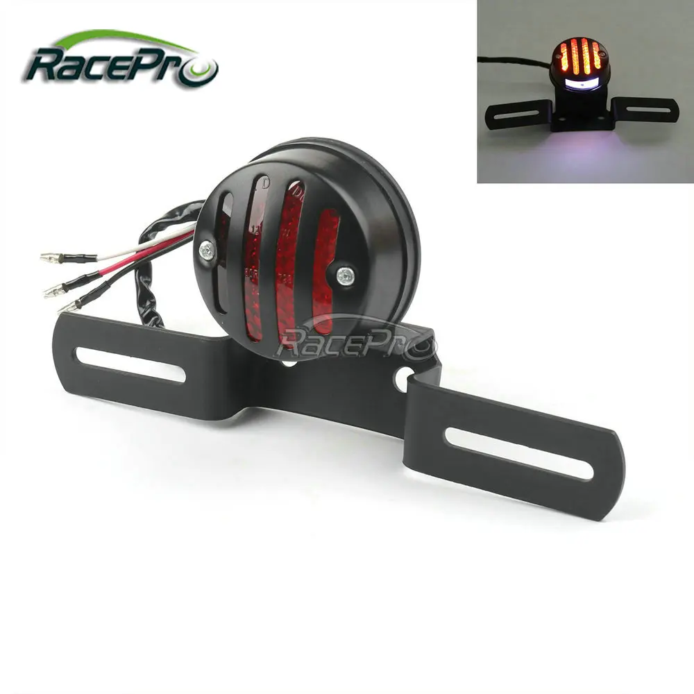 Grill Motorcycle Moto Rear Tail Brake Stop Light Lamp for Harley Chopper Bobber Cafe Racer