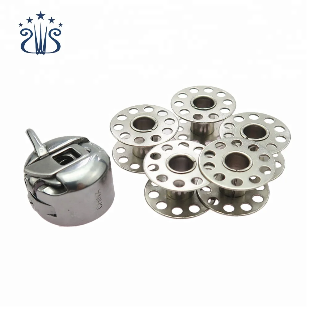 6pcs/set household Sewing machine accessories metal bobbin+bobbin case