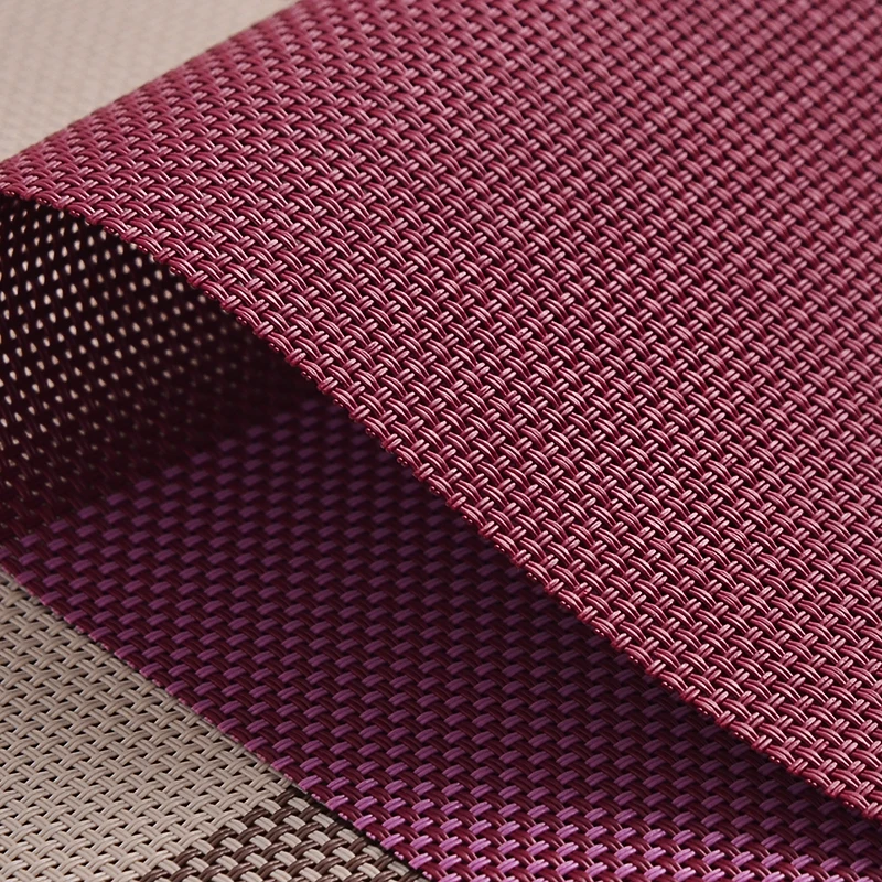 JR1004 OEM pvc stripes woven placemat dining tablemat