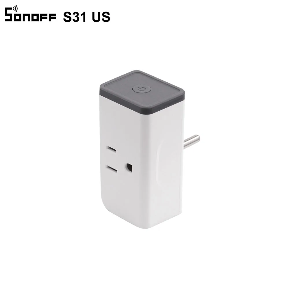 SONOFF S31 US Mini Wifi Wireless Remote Control Timer Plug Smart Home Power Socket Consumption Monitor Works with IFTTT Alexa