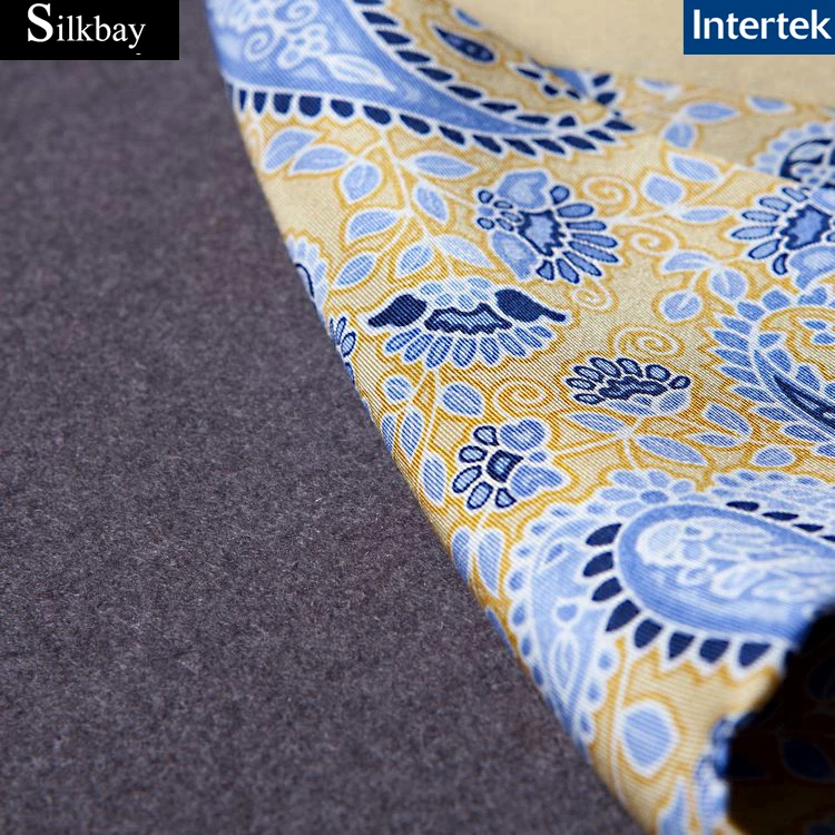 
Custom printed 100% silk men handkerchief 