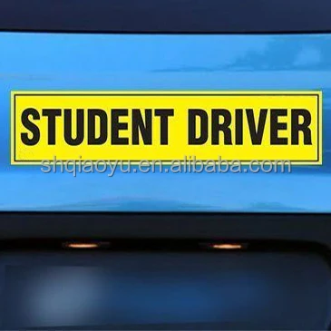 Cheap 3 Packs Student Driver Reflective Vinyl Magnetic Sticker Decal For Car