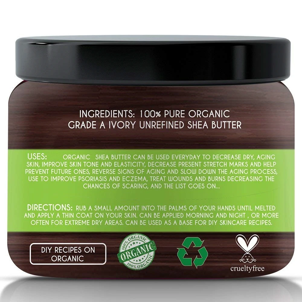 Raw Ivory Organic Pure Unrefined Shea Butter For Skin Care