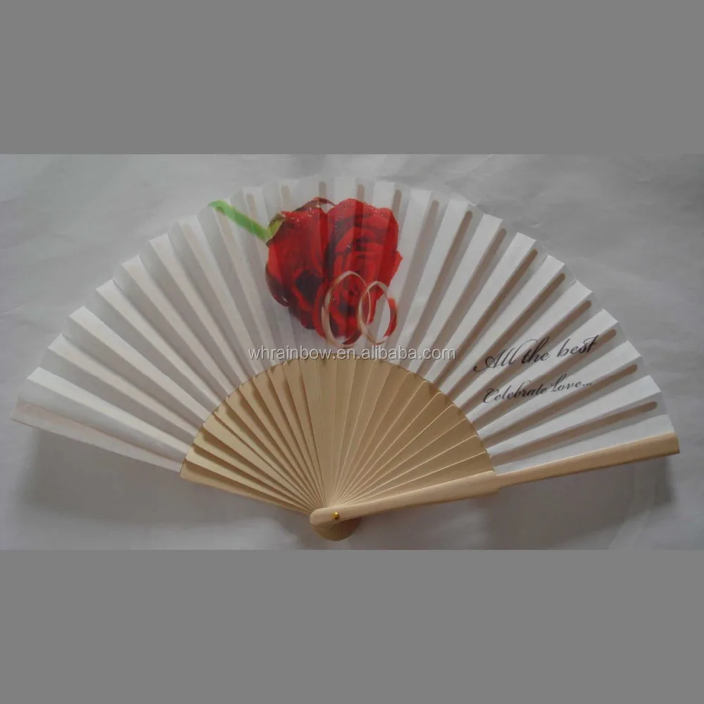 Складной вентилятор с Деревянными Палочками