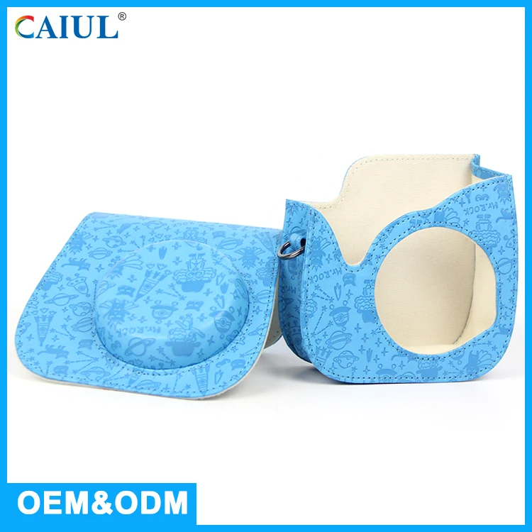 
Customized Service Mini8 blue Instant instax Camera PU Leather 