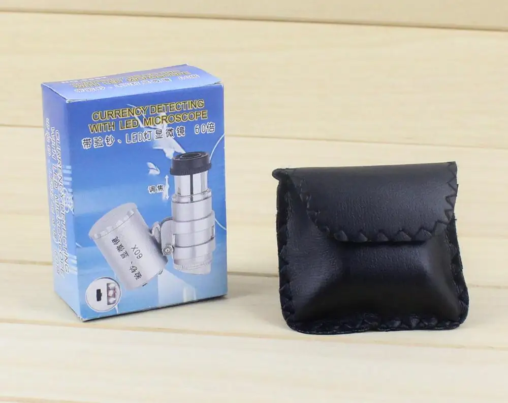 60X Portable Mini Jeweler Loupe With UV Light