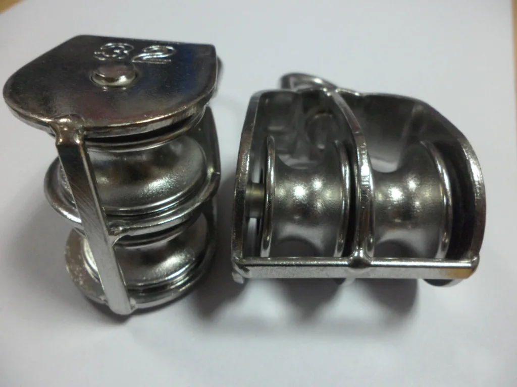 M20 High Quality Stainless Steel Heavy Steel Single Wheel Swivel Lifting Rope Pulley Block 304