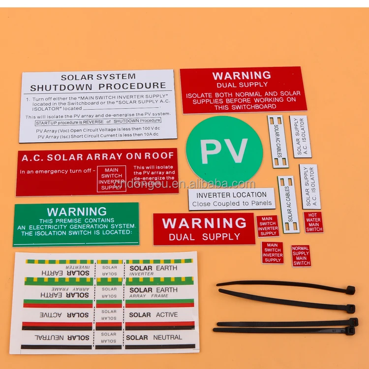 Custom Australia standard plastic traffolyte ABS engraving label kits