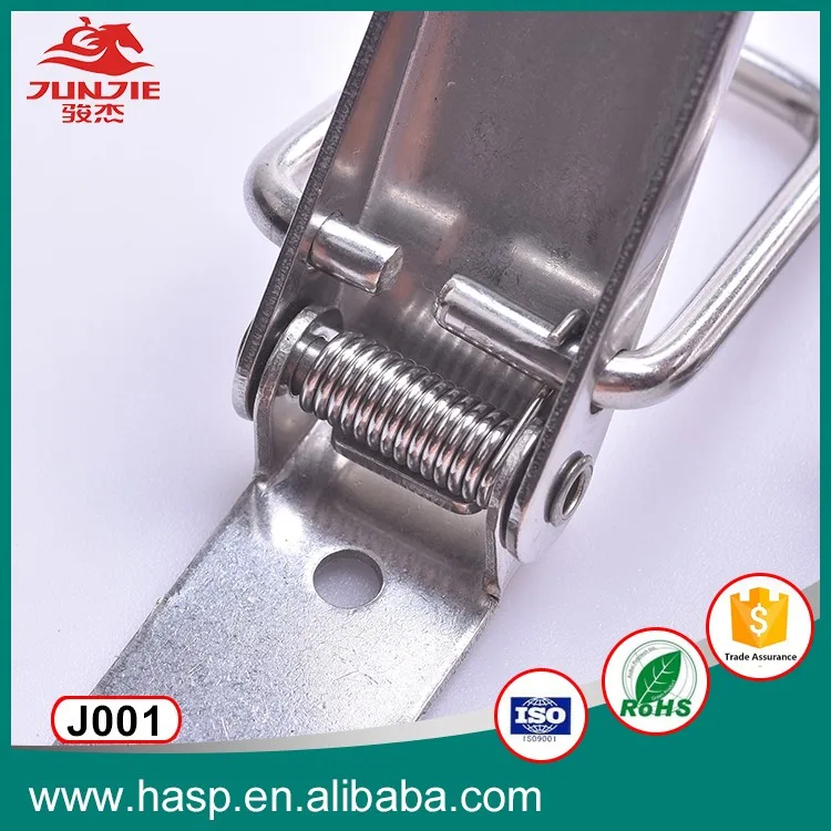 J001 Silver toolbox spring loaded toggle latch lock catches box hasp latch