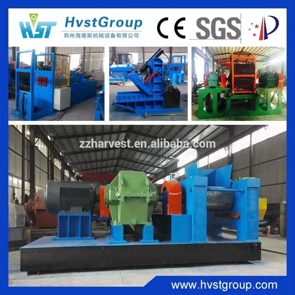 used tire shredding machine for rubber powder, large capacity !