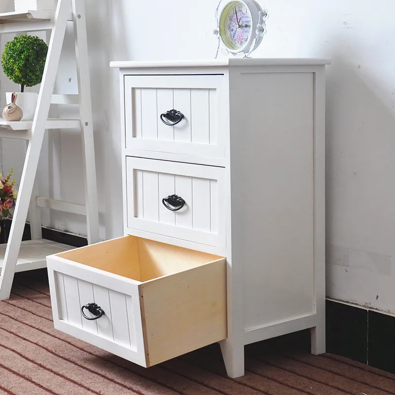 Набор мебели для гостиной в европейском стиле, белый шкаф из массива дерева с выдвижным ящиком