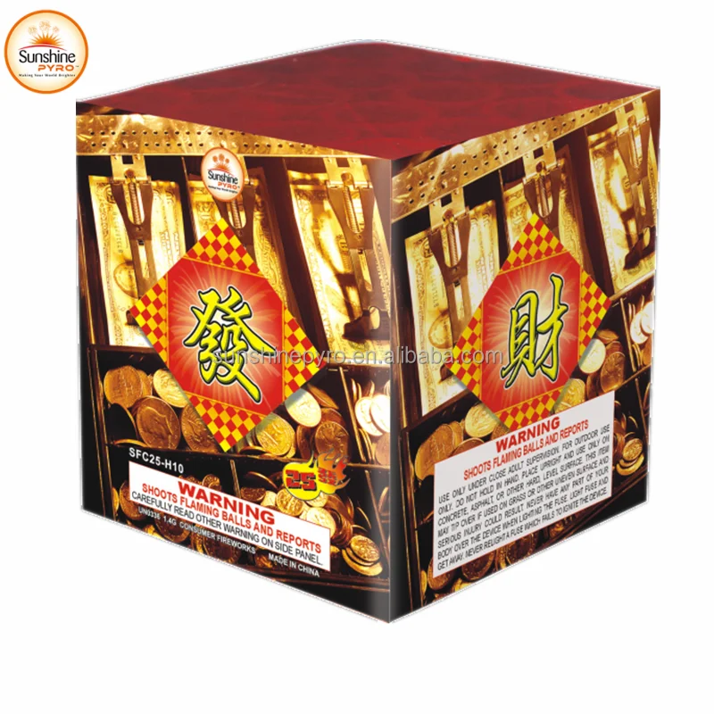 100 Shots Wholesale Cosnumer Display Fan Shape Cake Fireworks