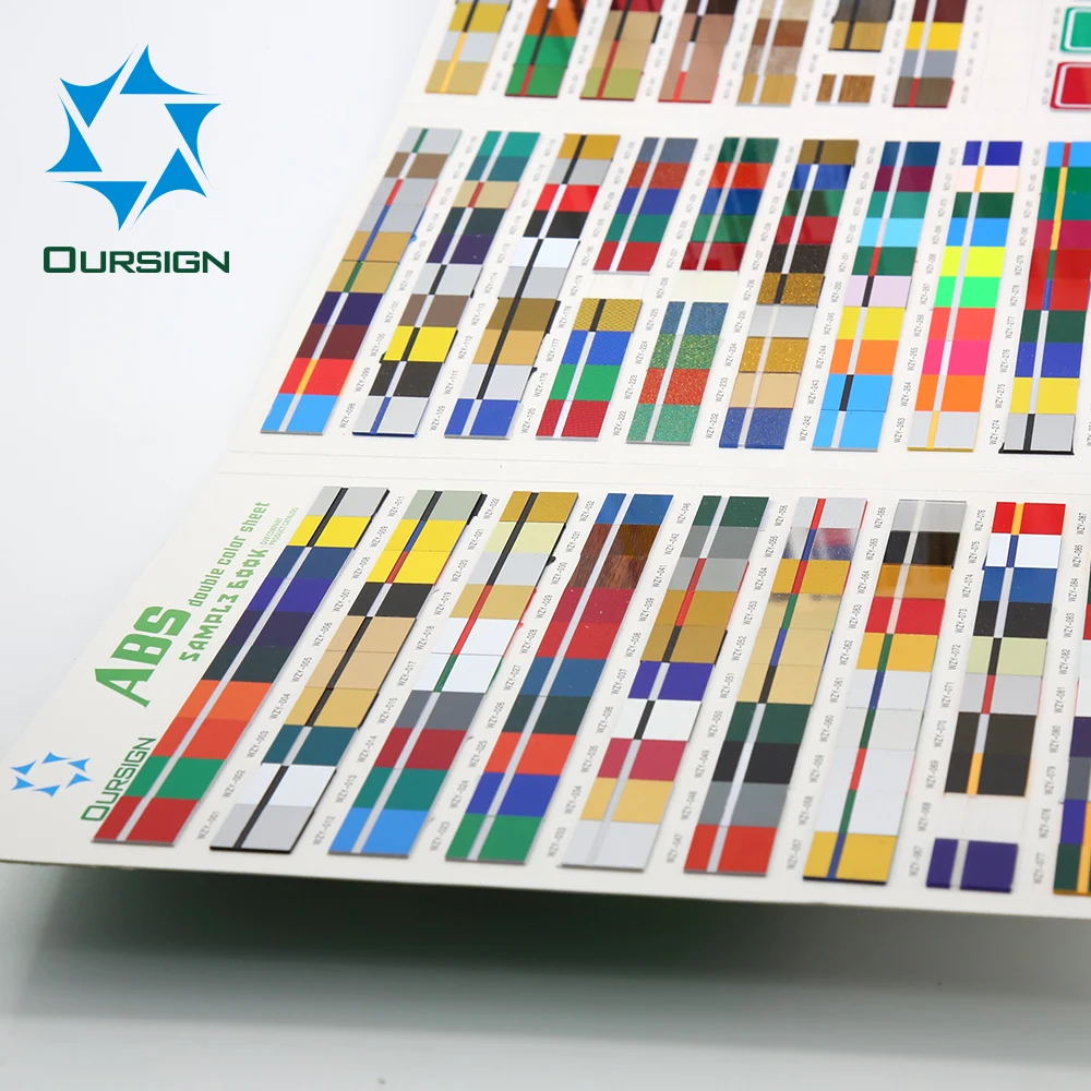 Oursign 600*1200 мм двухцветный пластиковый ABS лист для ЧПУ и лазерной гравировки