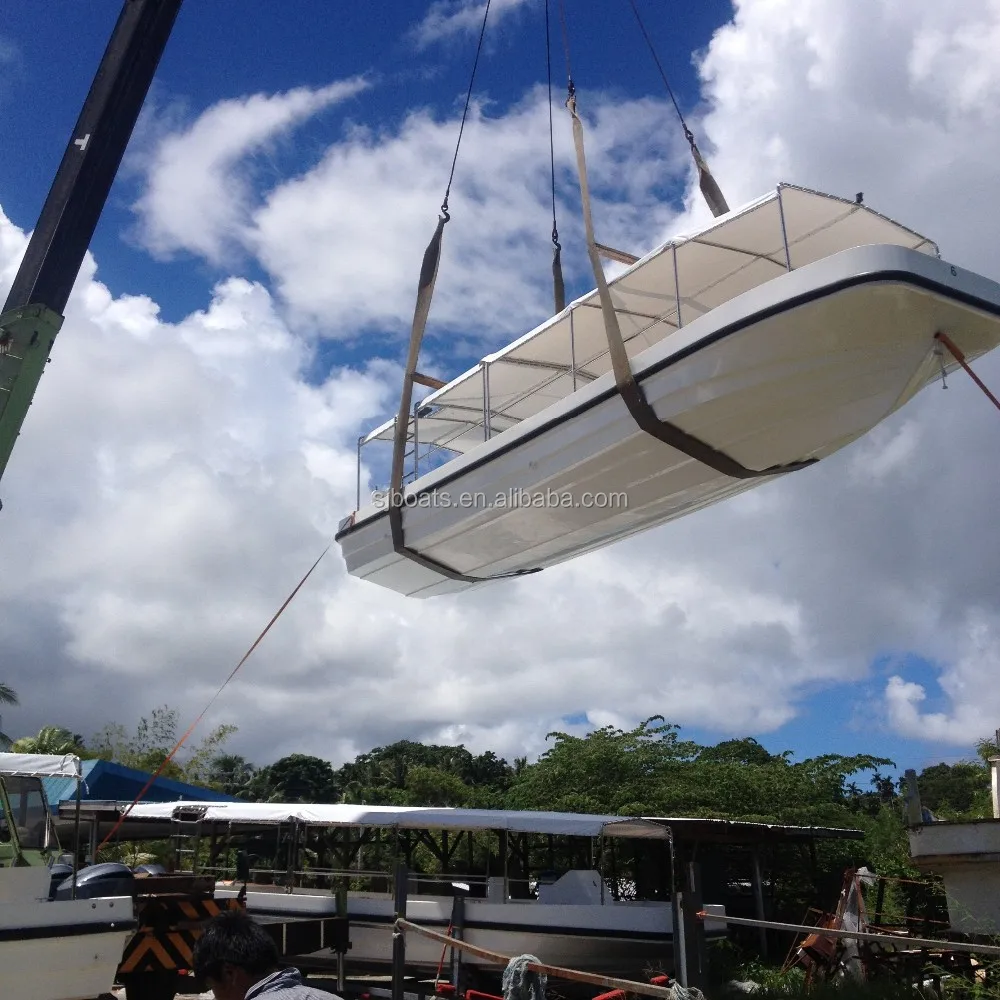 Горячая Распродажа 2017, лодка из стекловолокна, используемая на острове trafice, 30 человек, паром, лодка, бензиновый/бензиновый топливный Тип