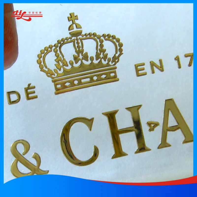 Custom Adhesive Metal Nickel Electroplating Label Nickel Logo Electroform Nickel Stickers