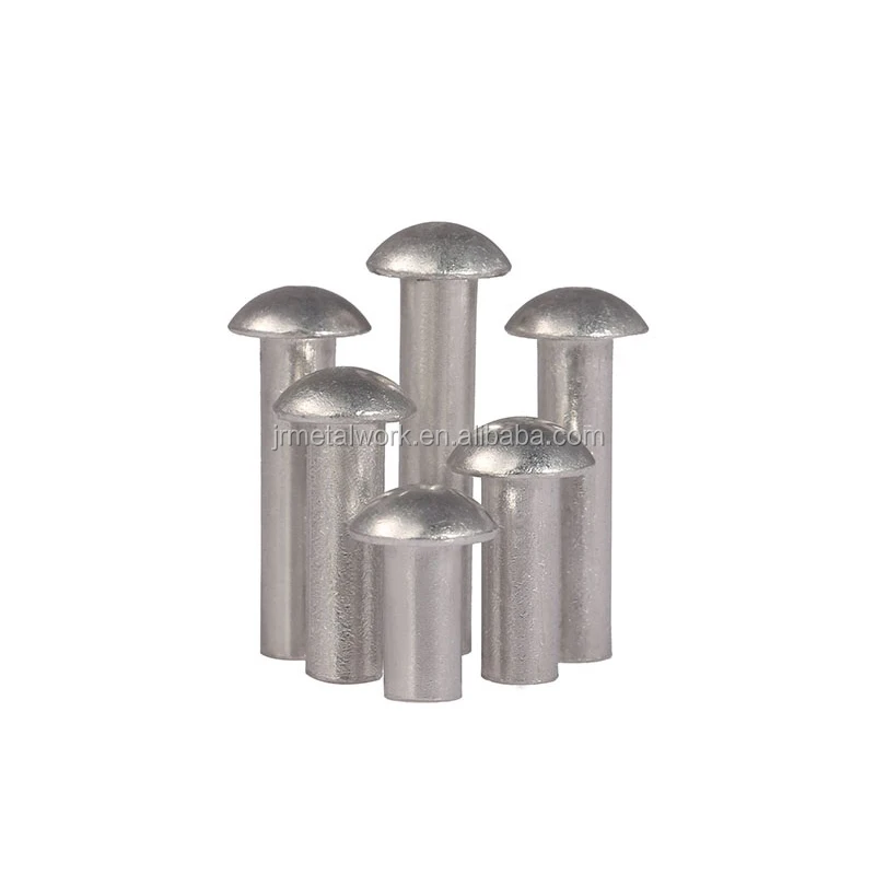 Carbon Steel White Galvanized solid Round head rivets